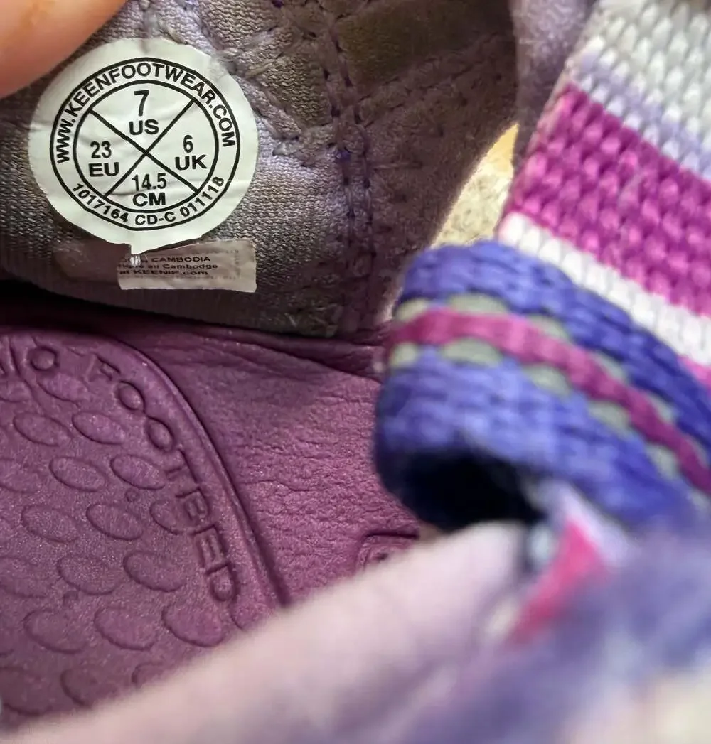 Keen Seacamp II CNX Toddler Girls Water Sandals Purple Striped